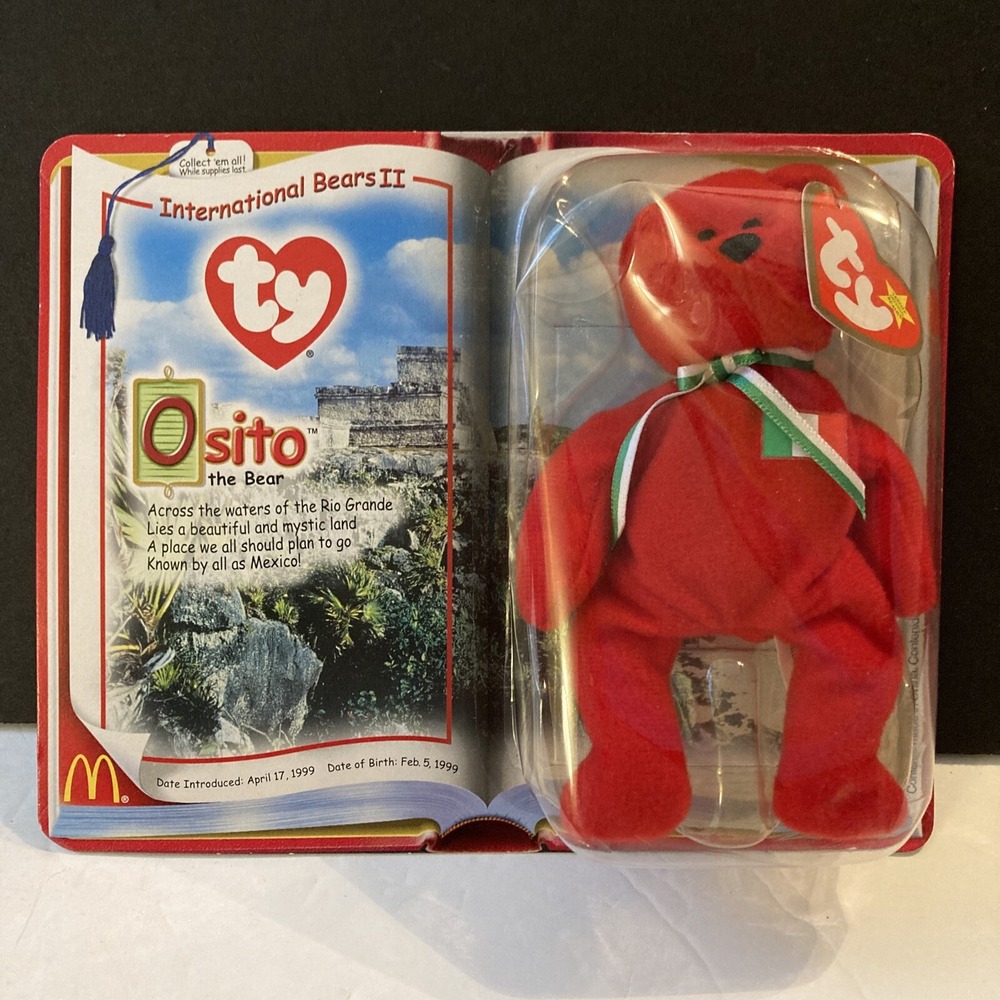 TY Osito the Bear International Bears II McDonald's Teenie Beanie Baby 1999 New